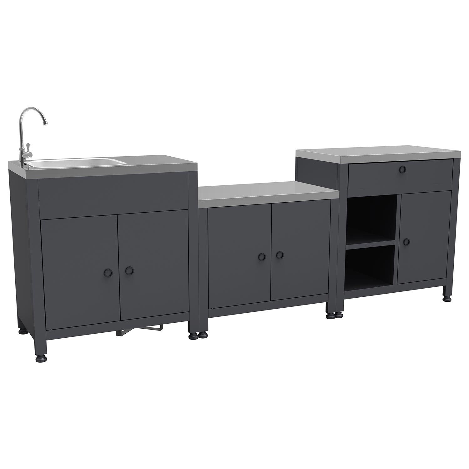 Boss Grill Texas All Star Outdoor Kitchen Modular - 4 Burner Gas BBQ