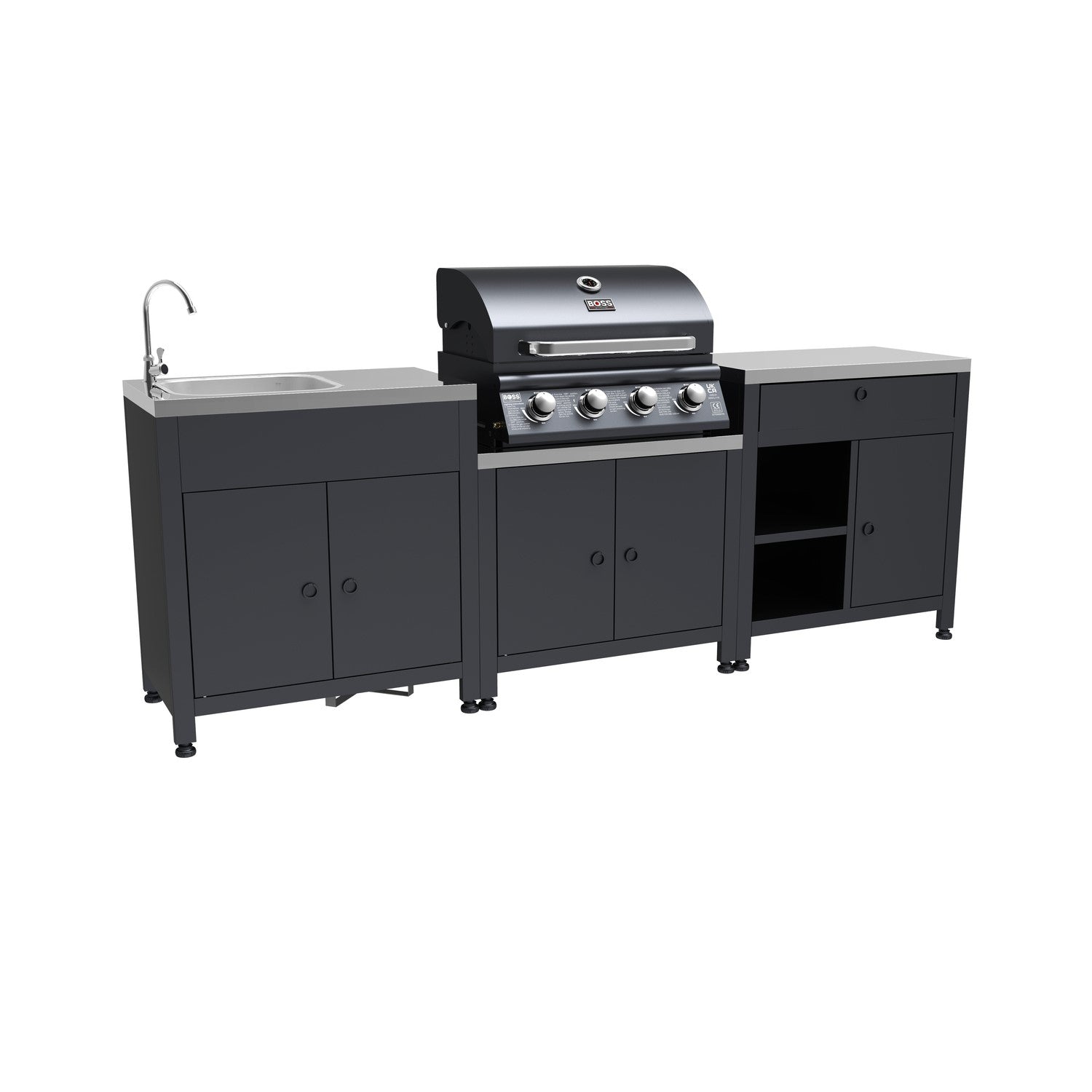 Boss Grill Texas All Star Outdoor Kitchen Modular - 4 Burner Gas BBQ