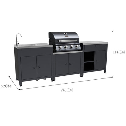 Boss Grill Texas All Star Outdoor Kitchen Modular - 4 Burner Gas BBQ
