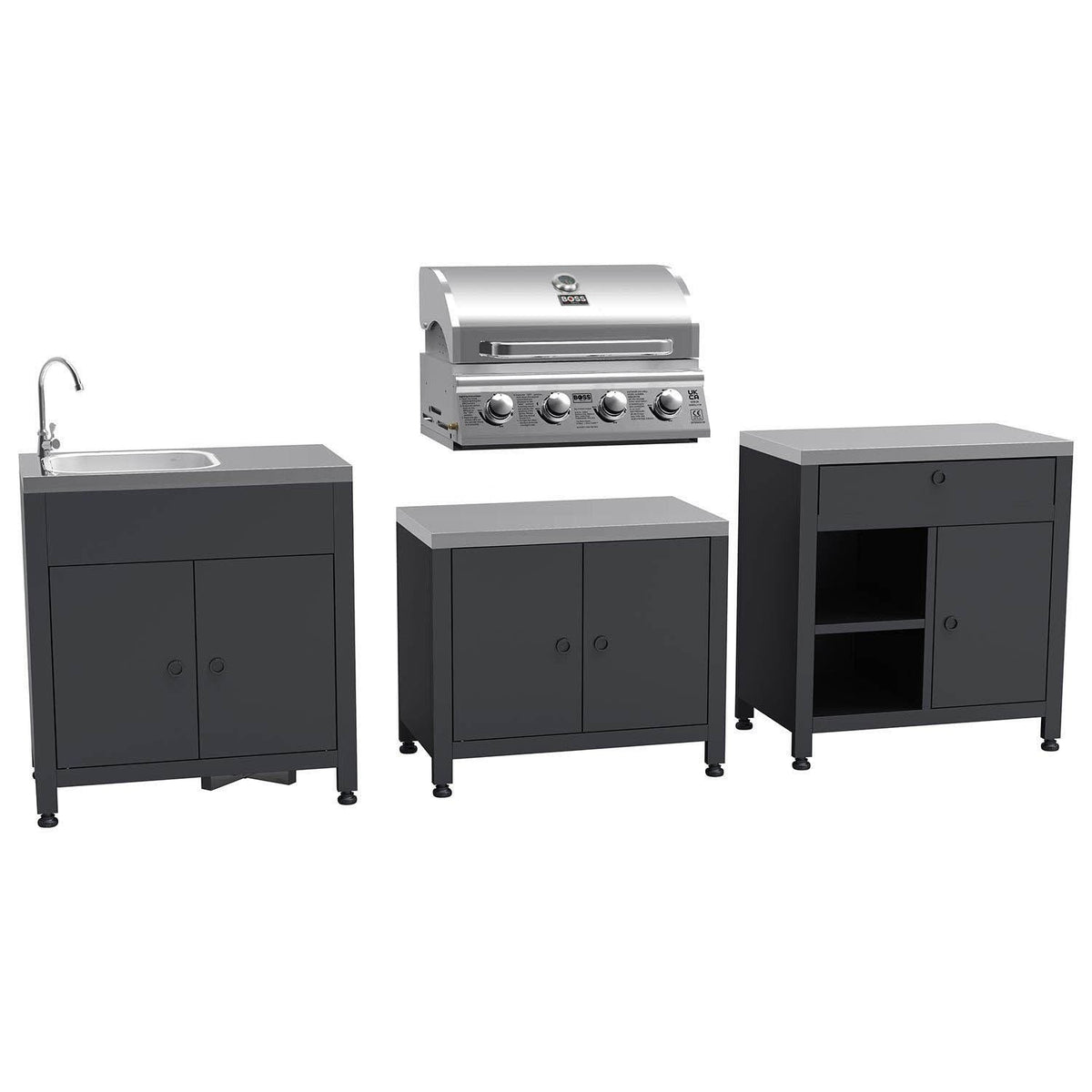 Boss Grill Texas All Star Outdoor Kitchen Modular - 4 Burner Gas BBQ
