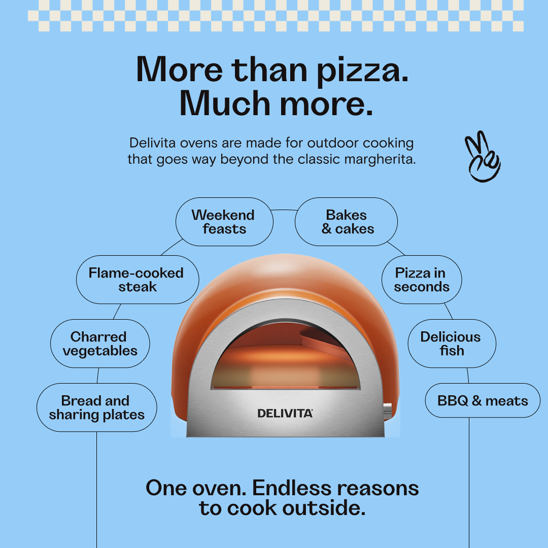 Delivita Flow Dual Fuel Pizza Oven - Very Black