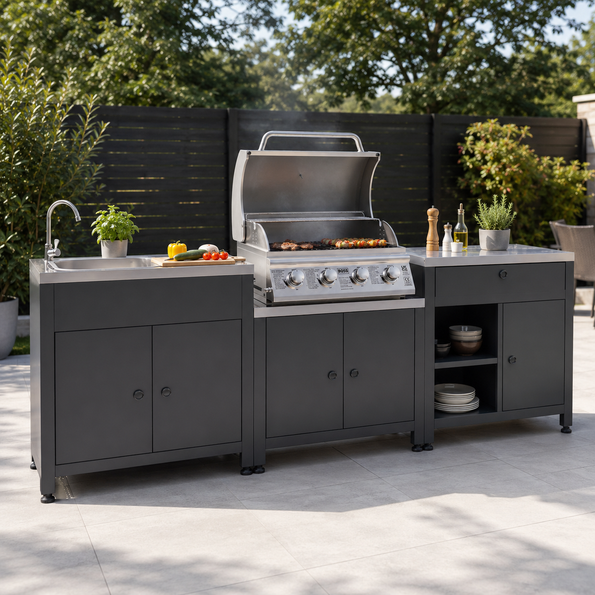 Boss Grill Texas All Star Outdoor Kitchen Modular - 4 Burner Gas BBQ