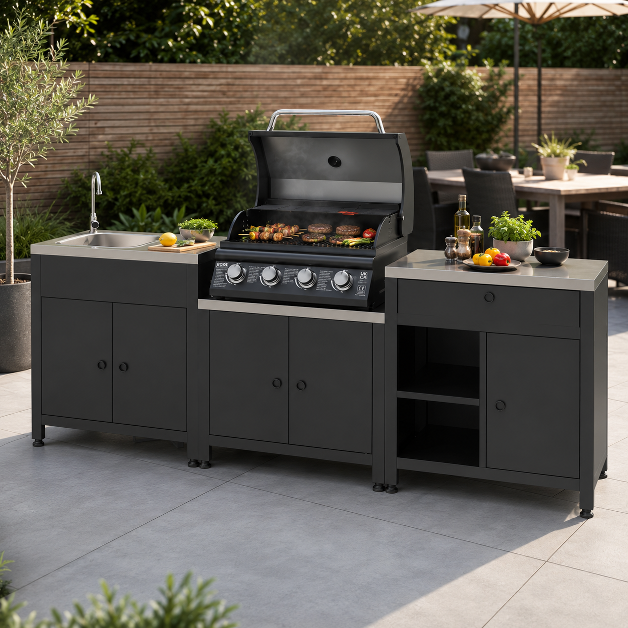 Boss Grill Texas All Star Outdoor Kitchen Modular - 4 Burner Gas BBQ